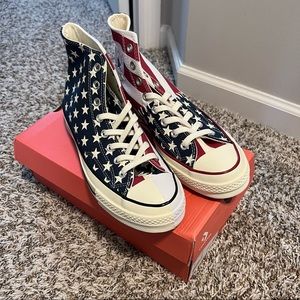 Americana American Flag Converse Hi-Top Sneakers